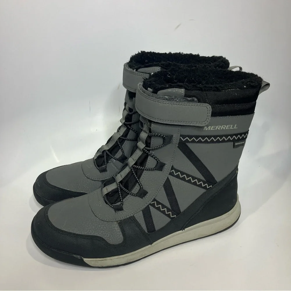 Merrell waterproof winter boots gray & black size 7